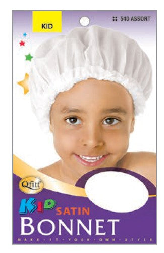 MM540/MM541 M&M KID SATIN BONNET - ASST/BLACK