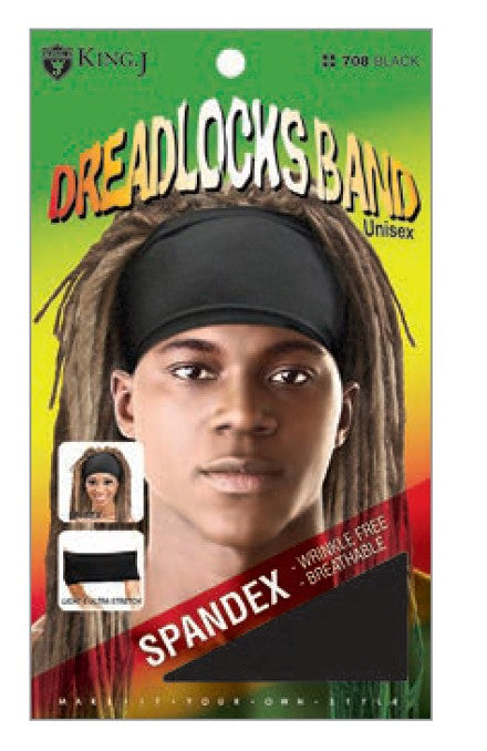 MM707/708 SPANDEX UNISEX DREADLOCKS BAND - ASST/BLACK