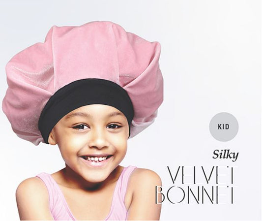 KIDS VELVET BONNET SILKY
