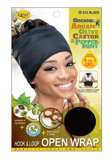 MM814/815  M&M ORGANIC OPEN WRAP CAP - ASST/BLACK