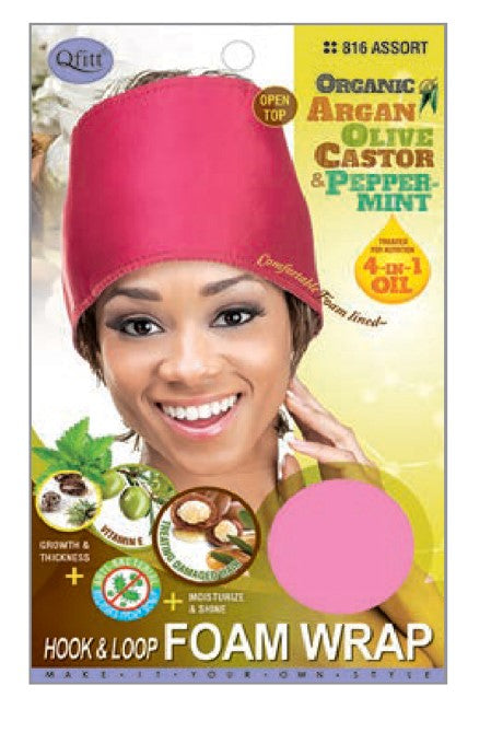 MM816/817  M&M ORGANIC FOAM WRAP CAP - ASST/BLACK