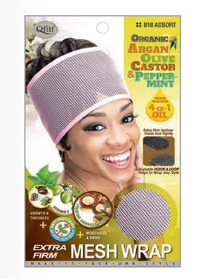 MM818/819 M&M ORGANIC FIRM MESH WRAP CAP - ASST/BLACK