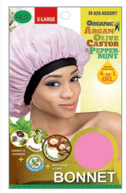MM828/829 M&M ORGANIC BONNET CAP JUMBO - ASST/BLACK