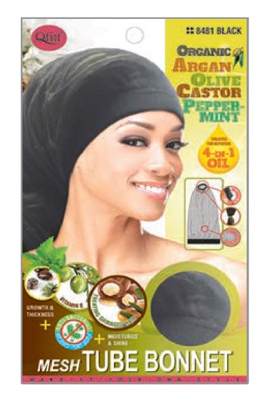 MM8481 MESH TUBE BONNET BLACK