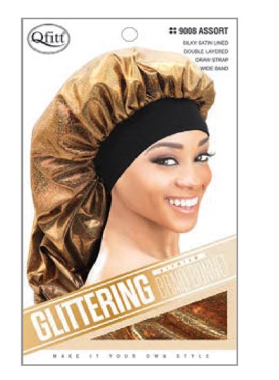 MM9008 M&M GLITTERING BRAID BONNET ASSORTED COLOR