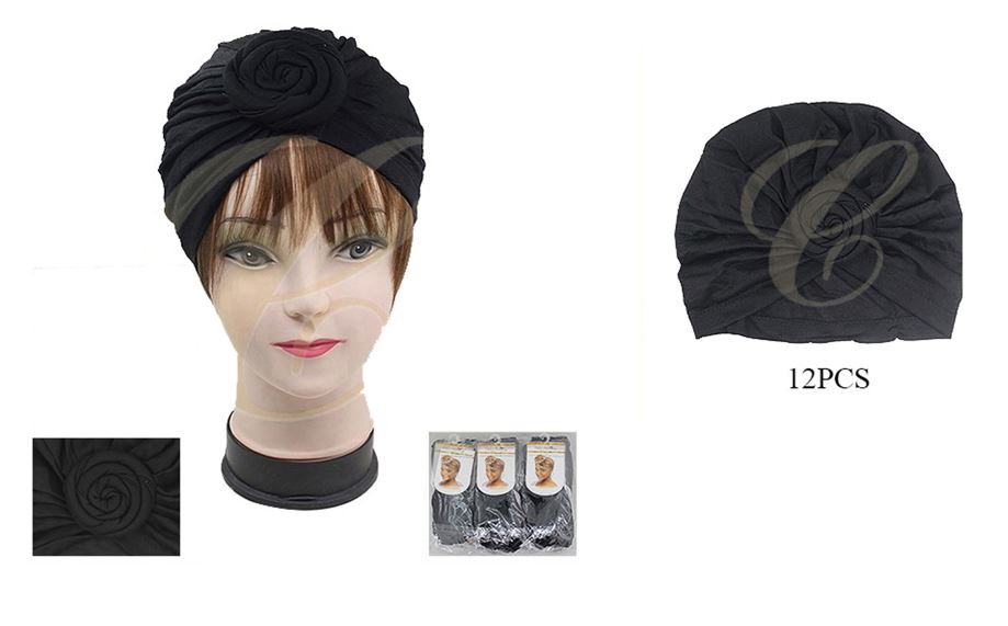 TB30502 TURBAN BLACK/ASSORT/PASTEL