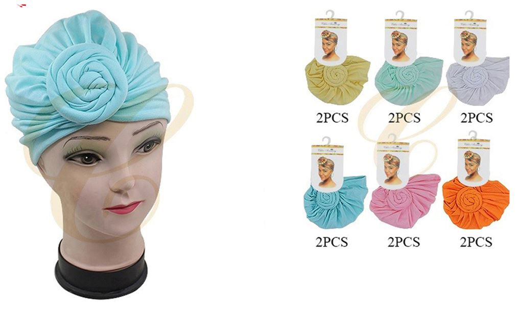 TB30502 TURBAN BLACK/ASSORT/PASTEL