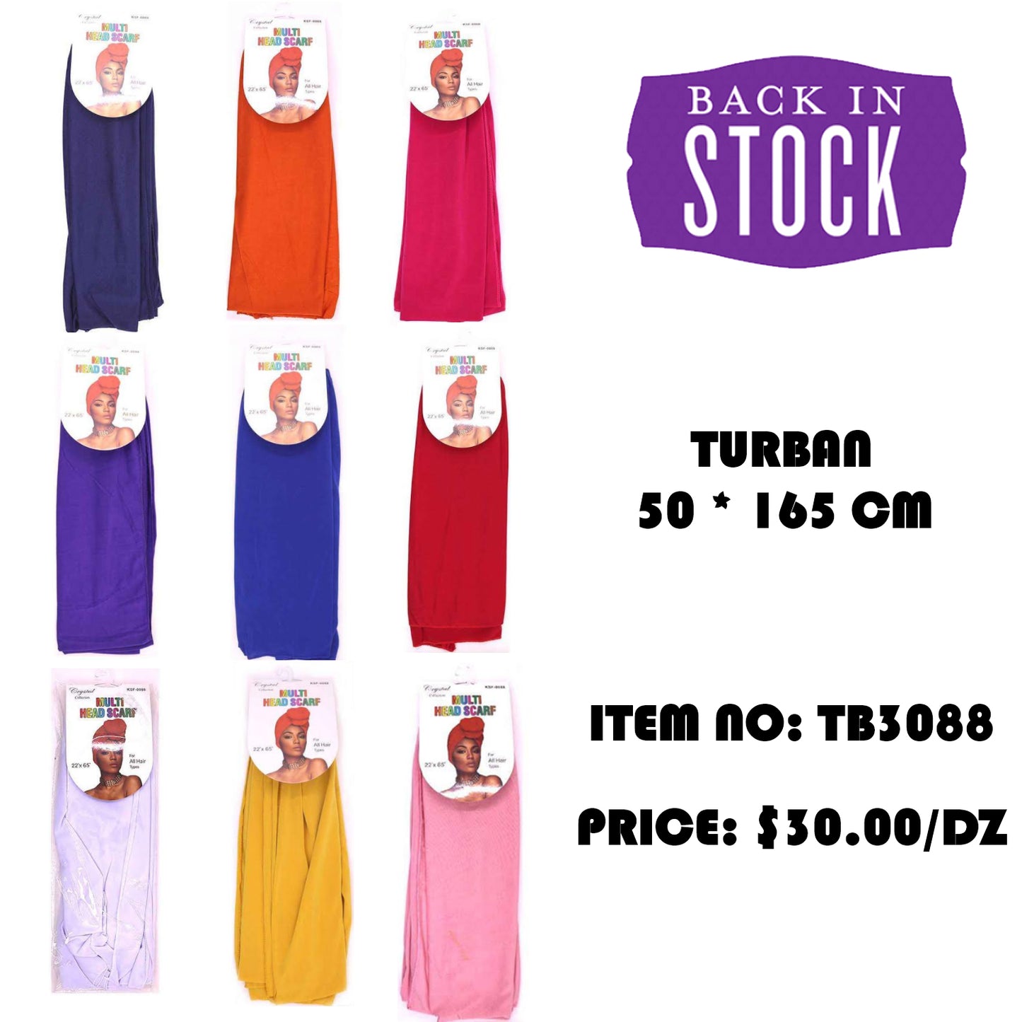 TB3088B  DZ) TURBAN #30088B