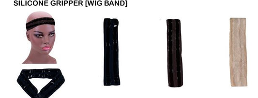WB100~102 SILCONE WIG BAND BLACK/BROWN/BLONDE
