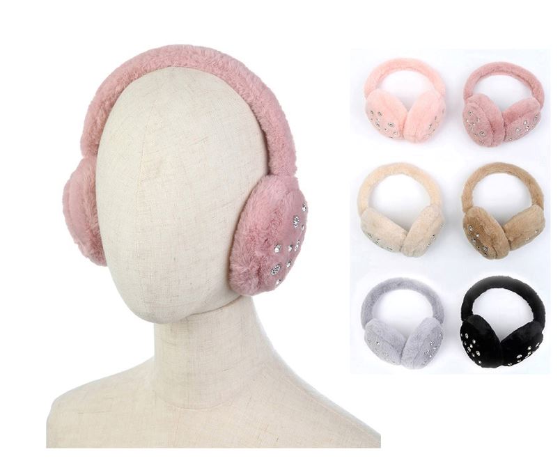 WEB1019 EARMUFF WITH RHINESTONE DECR