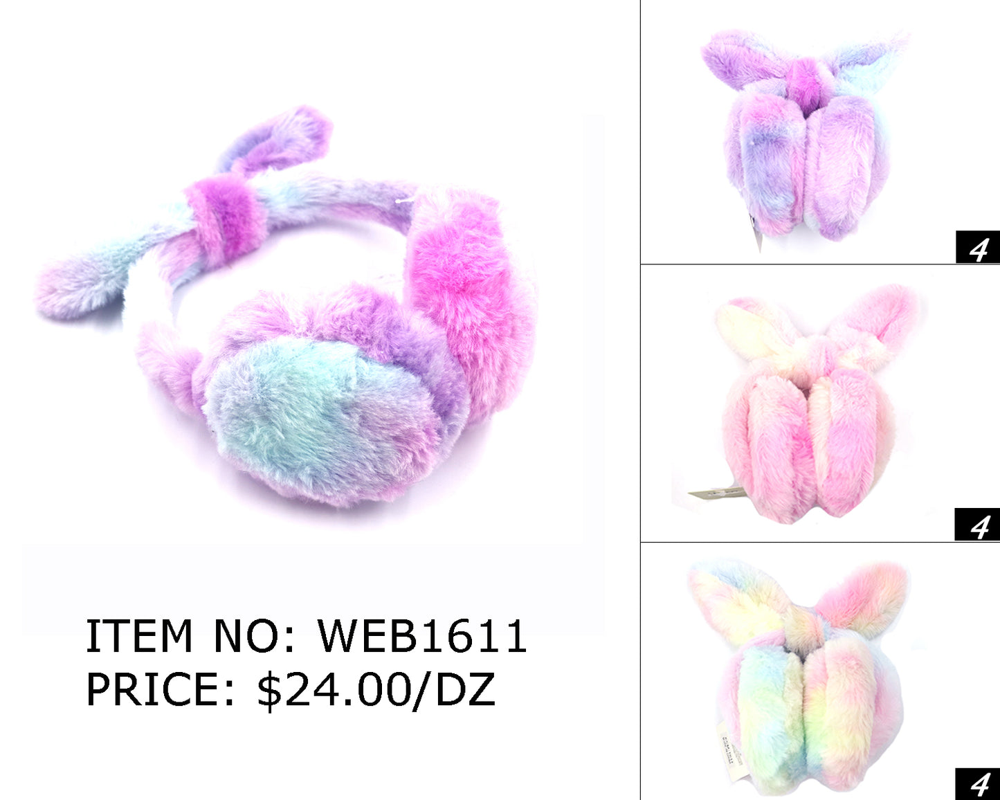 WEB1611 MIX DZ) FUR EARMUFF #EEM1611