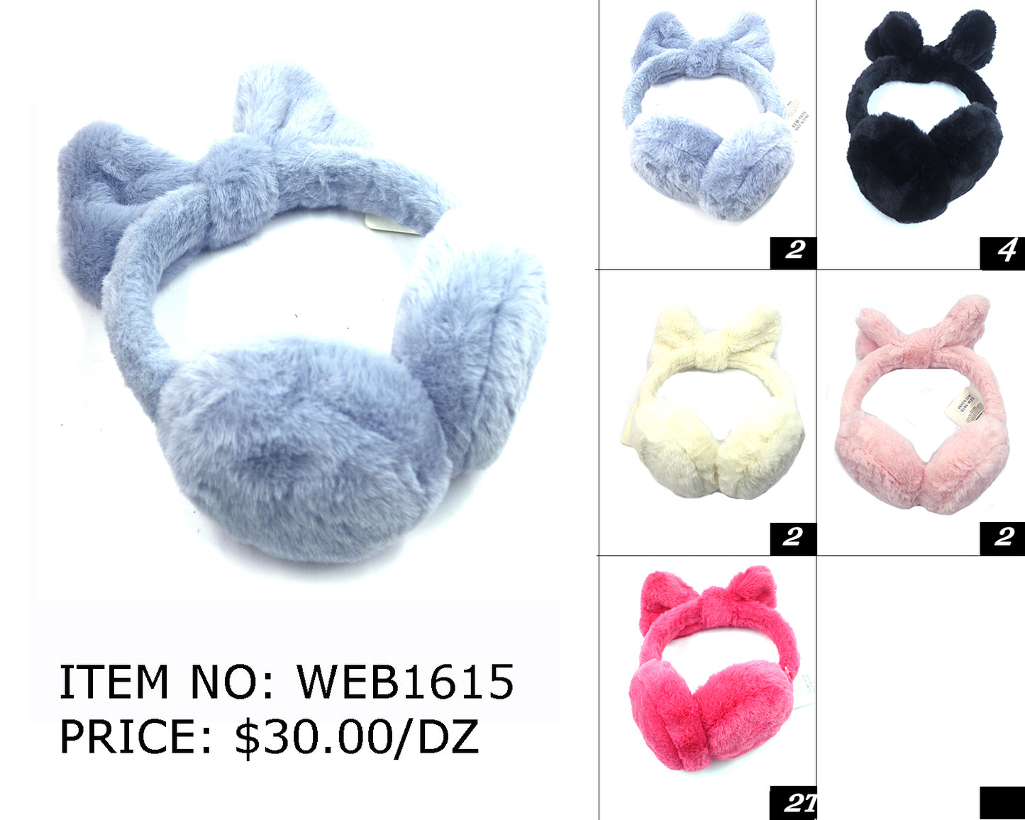WEB1615 MIX FUR EARMUFF