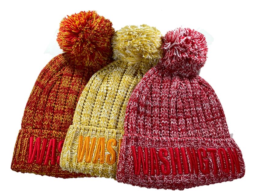 WH0002 WASHINGTON KNIT BEANIE WITH POM DECOR