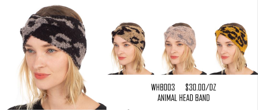 WHB003 ASSORT ANIMAL HEAD BAND