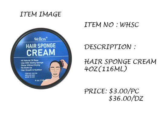 WHSC HAIR SPONGE CREAM 4OZ(116ML)